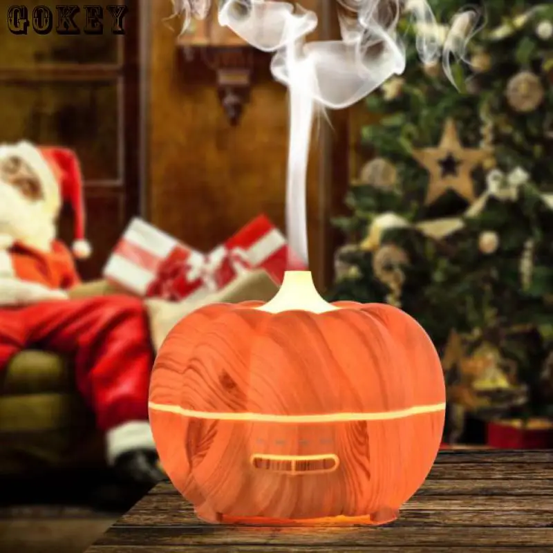 Ultrasonic Pumpkin Aroma Difusor para Quarto, Umidificador de Fragrância, Ambientador, Óleo Essencial, 400ml, 2022 Novo