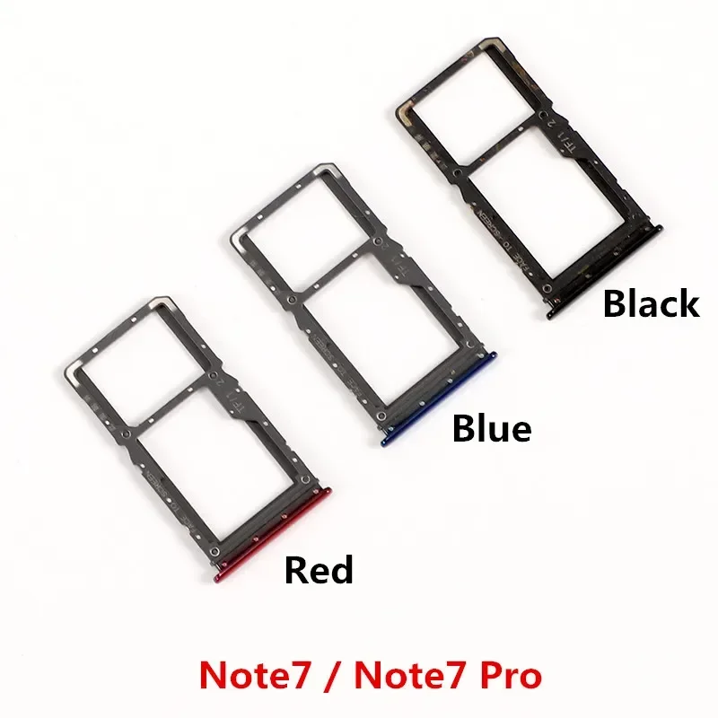 Note7 Note8 SIM Card Slot For Xiaomi Redmi Note 7 8 Pro Card Adapters Socket Holder Tray Chip Drawer Replace Housing Repair Part