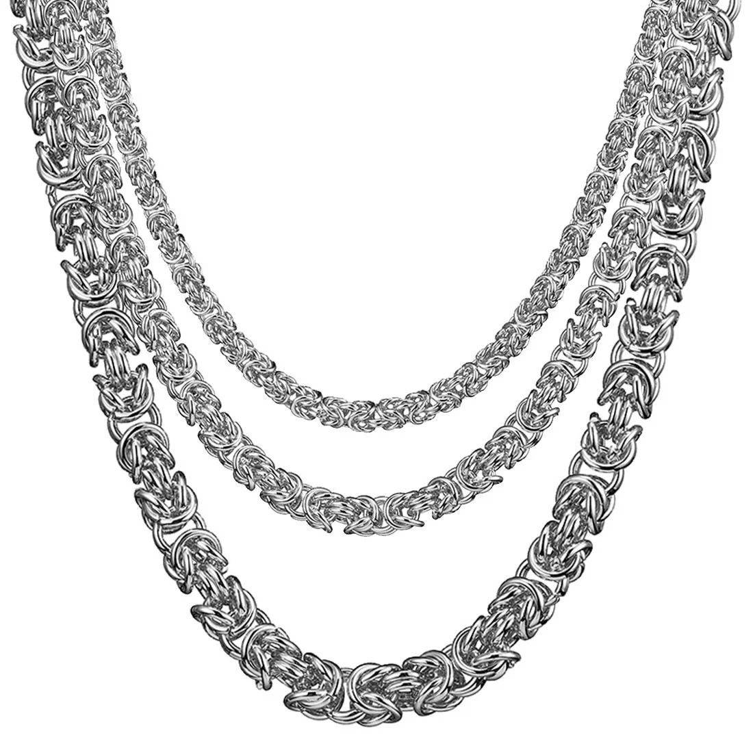 316L الفولاذ المقاوم للصدأ الكوبية سلسلة قلادة للرجال والنساء ، الكلاسيكية فاسق ، DIY بها بنفسك هدية ، عارضة ، ثعبان العظام ، فيجارو ، سلسلة ، جديد