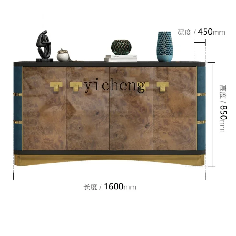 

ZF Paint Ltalian Postmodern Restaurant Locker Household Foyer Marble High-end Entrance Shoe Cabinet