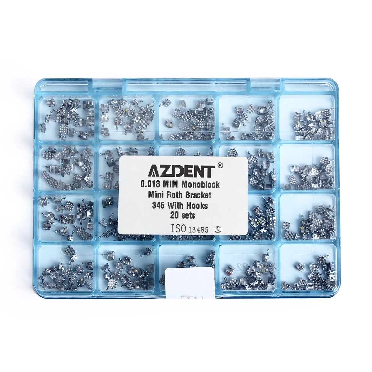 400 teile/schachtel AZDENT Dental Halterung Kieferorthopädische Zahnspangen MIM Monoblock Mini Roth 0,022/0,018 Haken 3 4 5 Zahnmedizin – Detail 10