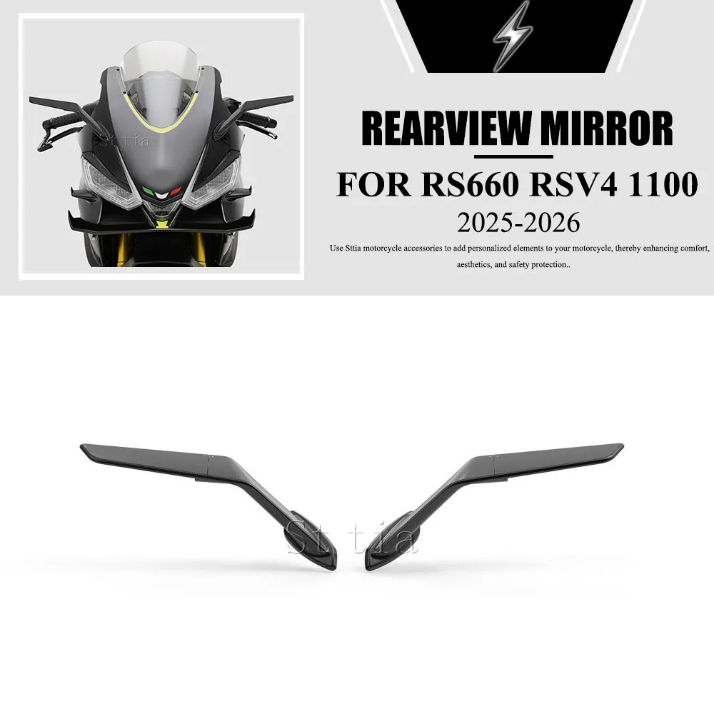 For Aprilia RS660 RS 660 2025 2026 RSV4 1100 New Motorcycle Accessories Stealth Wind Wing Rearview Mirrors Side Winglets Mirror