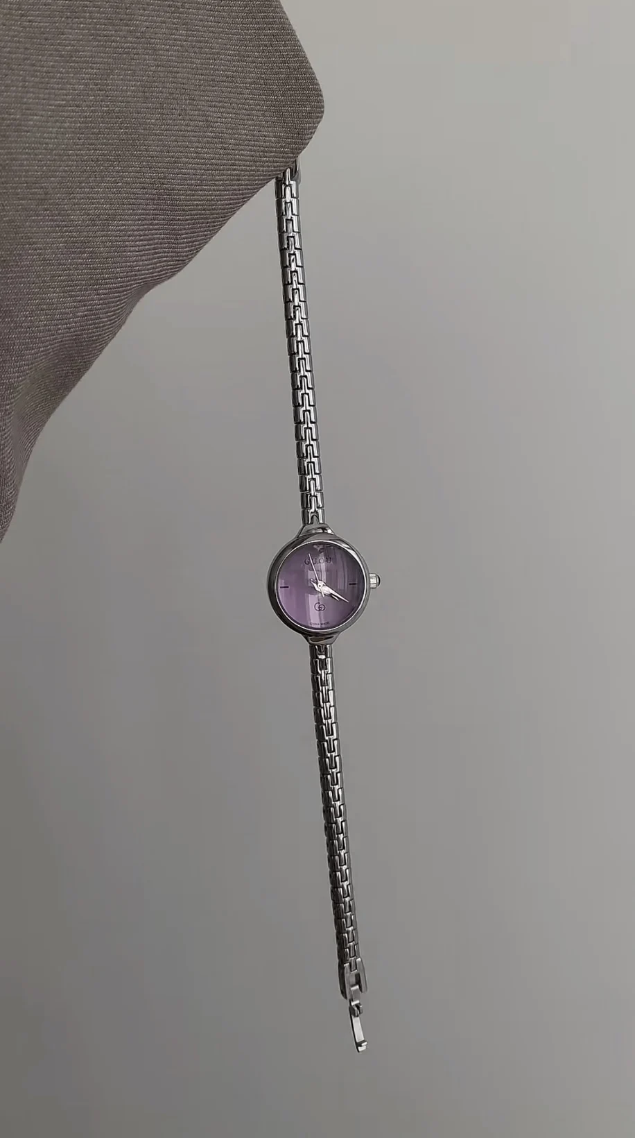 Women's watch luxury high quality silver purple small dial high-end cool stylish versatile chain quartz watch original gift