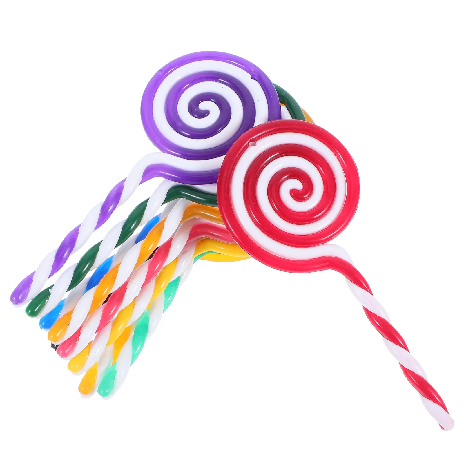 

10Pcs Fun Filled Lollipop Hanging Decorations Realistic Design Colorful Party Ornaments for DIY Craft Holiday Theme Events