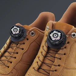 1 Pair Swivel Automatic Buckle Rope Sneaker Shoelaces For Kids Adult No Tie Metal Wire Shoe Laces Quick Lock Shoestrings Sneaker