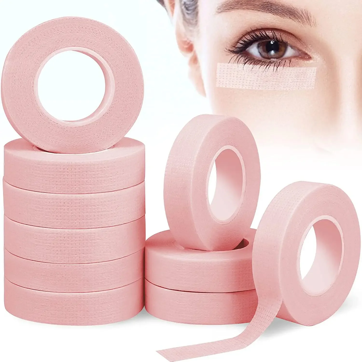 3pcs/Rolls False Eyelashes Extension Tape Professional Anti-allergy Breathable Micropore Fabric Eye Lashes Grafting Tools