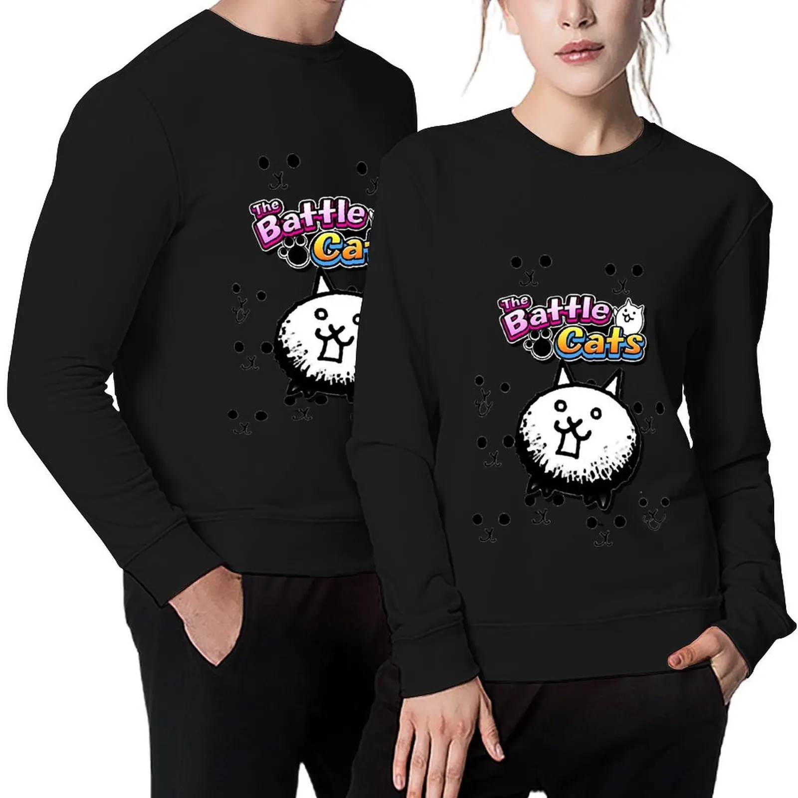

Women Men Battle Cats Retro Vintage Pullover men's autumn clothes aesthetic clothing men's clothing anime clothes sweatshirt men