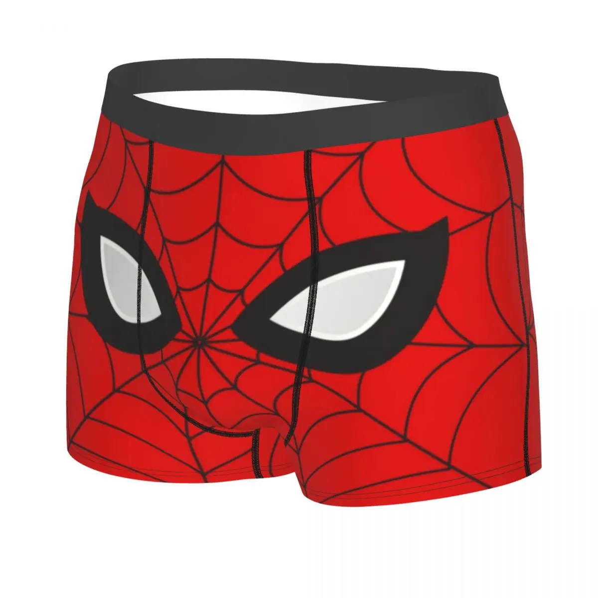 Custom Classic Red Spider Web Boxers Shorts Mens Briefs Underwear Cool Underpants