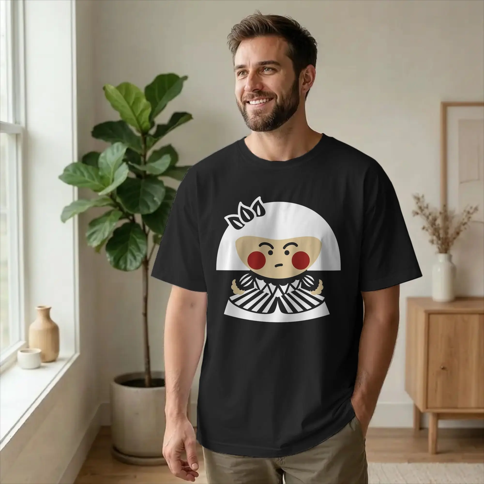 Las Meninas Velazquez Mari Barbola Men's T Shirt Cute Chibi Art Vintage Tee Short Sleeve Round Collar T-Shirts 100% Cotton Adult