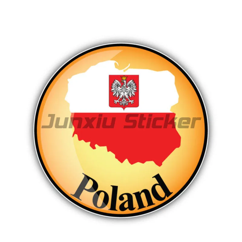 Polen Karte Polka Aufkleber Vinyl Auto Aufkleber für Auto Motocross Racing Laptop Helm Kofferraum Aufkleber