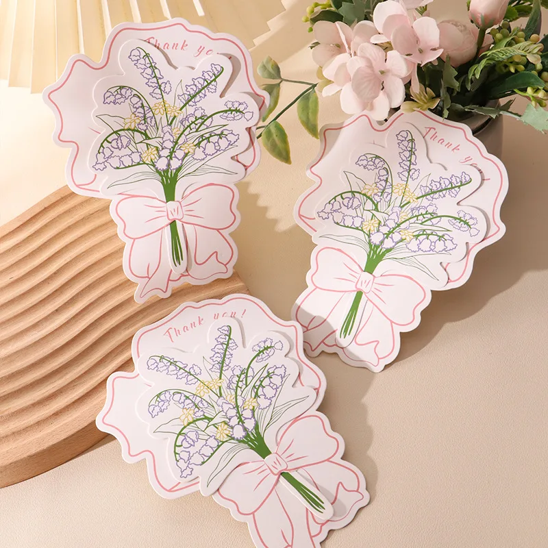 

Flower Business Cards Rose Bouquet High-End Small Card Birthday Card Ins Wedding Accompaniment Gift Thank You Cards Postcard