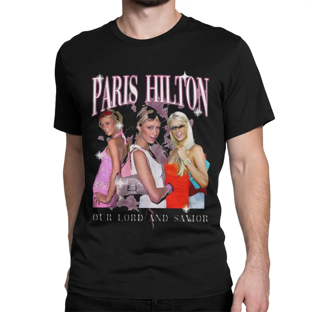 Men Women's PARIS HILTON Our Lord And Savior T Shirt Pure Cotton Clothing Casual Short Sleeve Crewneck Tees Summer T-Shirts