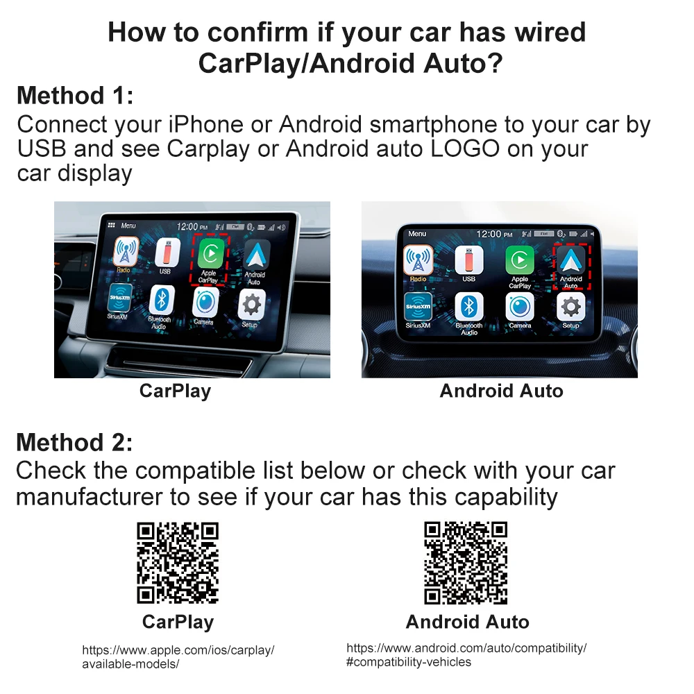 Flixivi 2 em 1 interface sem fio carplay/android auto sem fio usb/TYPE-C adaptador inteligente mini caixa plug conexão rápida universal