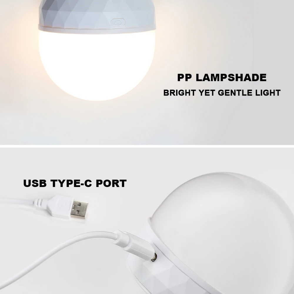 LED Light Bulb Rechargeable E27 USB 5V Magnetic attraction RC Dimmable Camping Equipment Party For home LED Lamp Room Ampoules