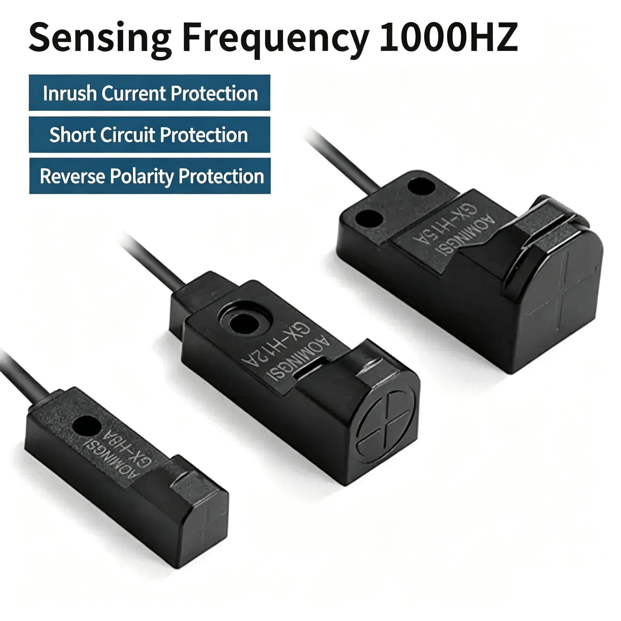 1 Pc  3-Wire NPN NO NC Metal Detection Waterproof Mini Sensor GX-F8 GX-F12 GX-H8 Small Square Inductive Proximity Switch with