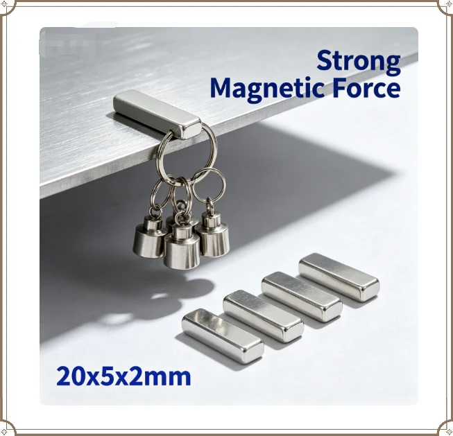 20x5x2mm Powerful NdFeB Rectangular Block Magnet Super Strong Neodymium Magnet For DIY Handmade Home Decor Crafts