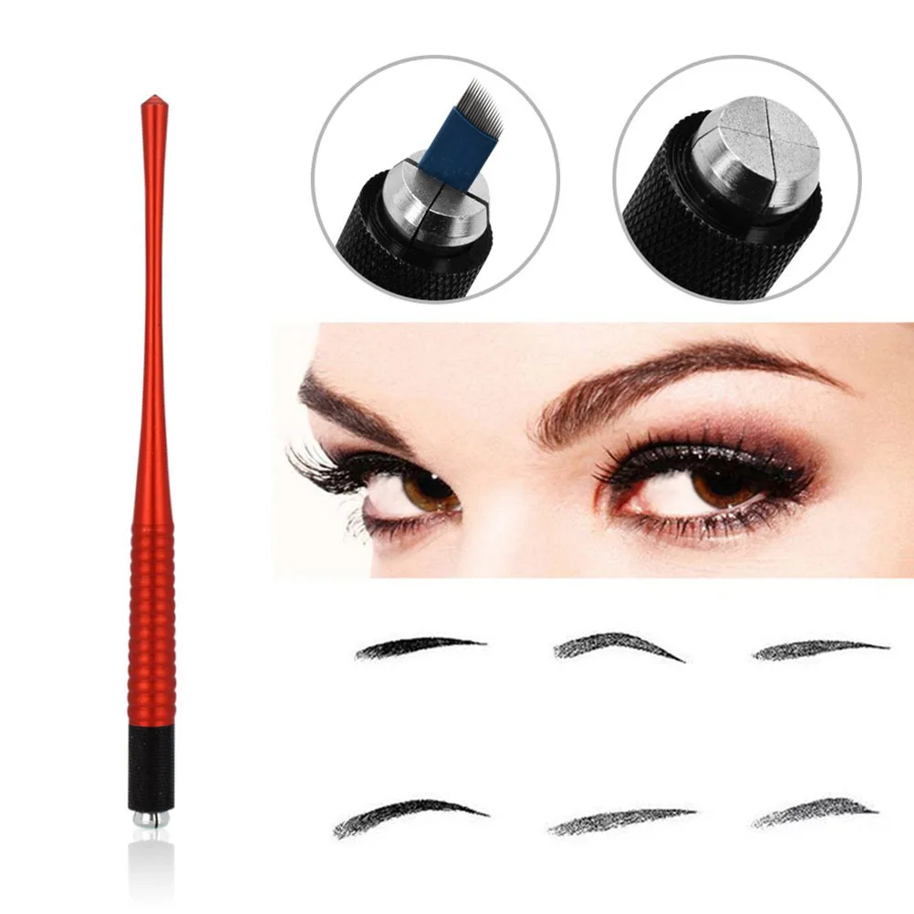 

1Pcs Elegant Snake Print Eyebrow Embroidery Pen Smooth Handle Freehand Drawing Pencil for Beauty Artists Red Eyebrow Pen