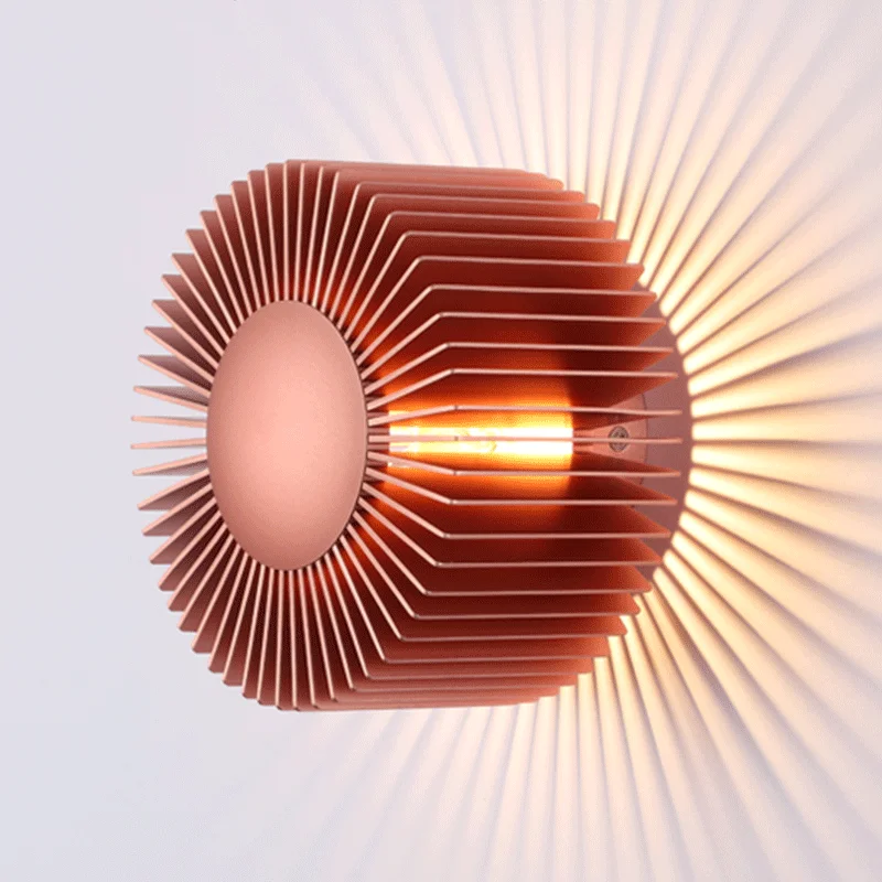 Applique murale moderne en aluminium, design d\'hôtel, salon, chambre à coucher, noir, Rose, or, lumière dispersée, atmosphère de décoration