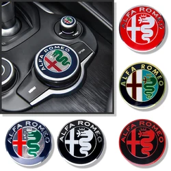 40mm Naklejka na wnętrze samochodu / przednia etykieta dekoracyjna Emblemat Kalkomania Do Alfa Romeo Giulia Stelvio MiTo Giulietta Tonale ALFA 4C Volante