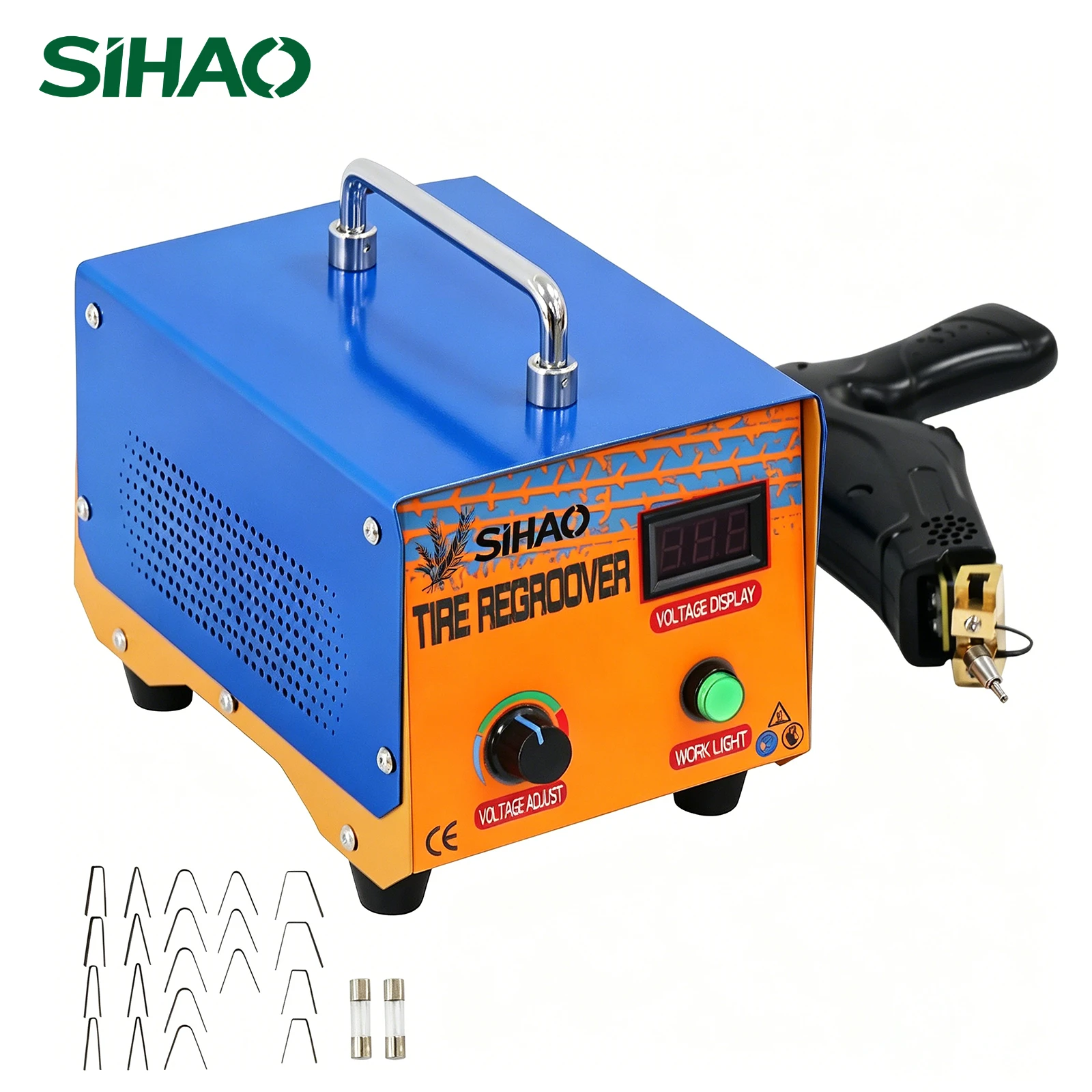 

SIHAO 1KW Digital Rubber Tire Regrooving Machine Tire Grooving Tool Equipped with U/V-shaped Tire Rubber Cutting Machine Blades