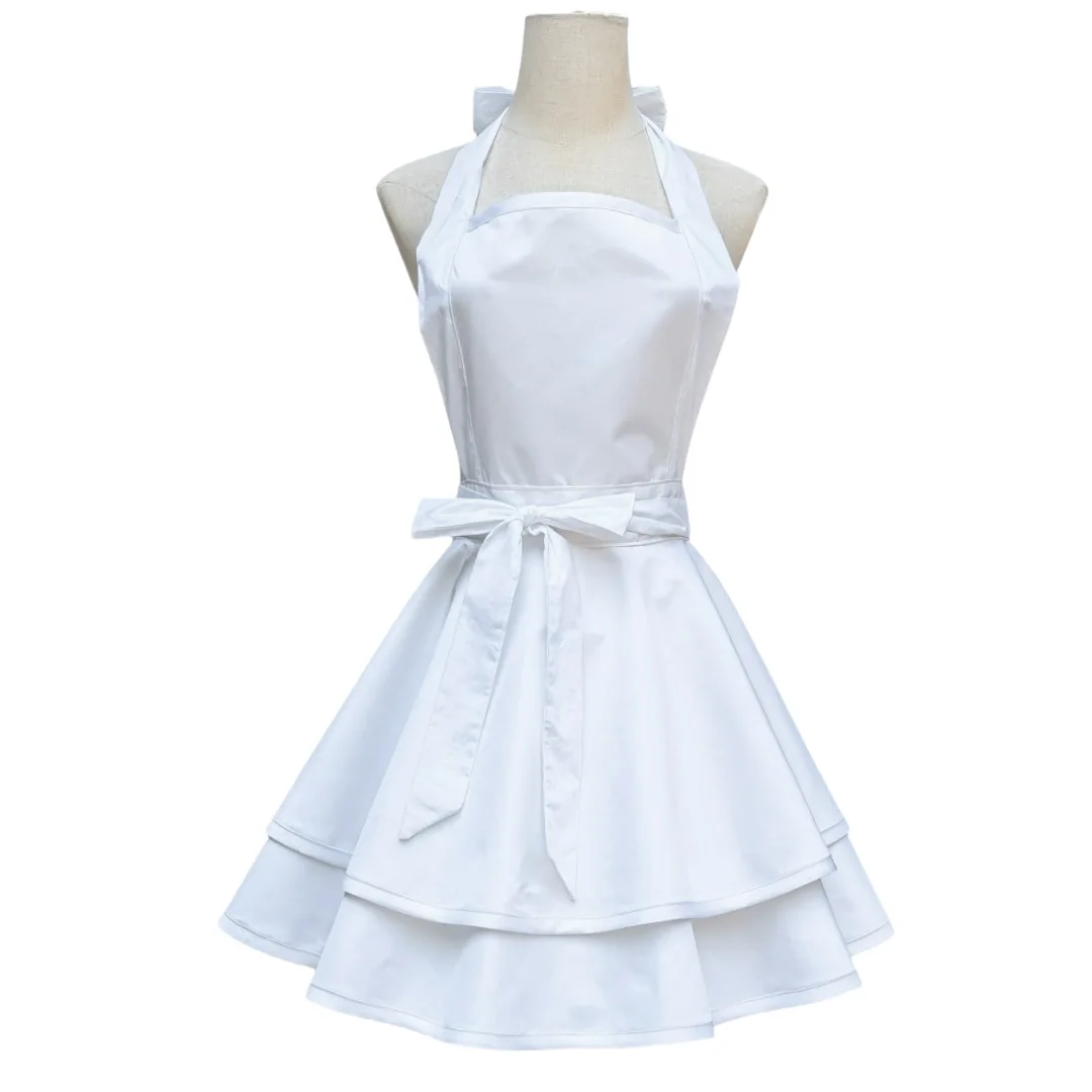 Princess Apron Women Fashion Dress Waitress Maid Household Kitchen Cover Cooking Apron
