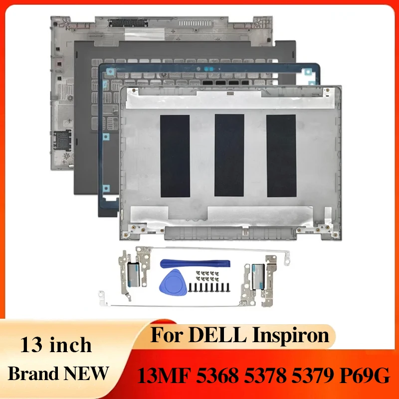 For DELL Inspiron 13MF 5368 5378 5379 P69G NEW Touch Laptops Case Laptop LCD Back Cover Front Bezel Hinges Palmrest Bottom Case