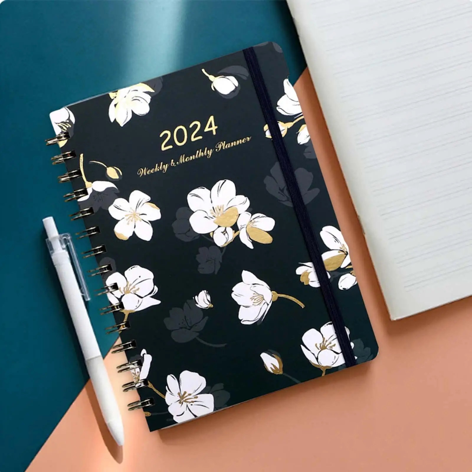 2024 Schedule Notebook A5 Monthly Planner Binder Diary Weekly Appointment Book for Personal Organization Time Management