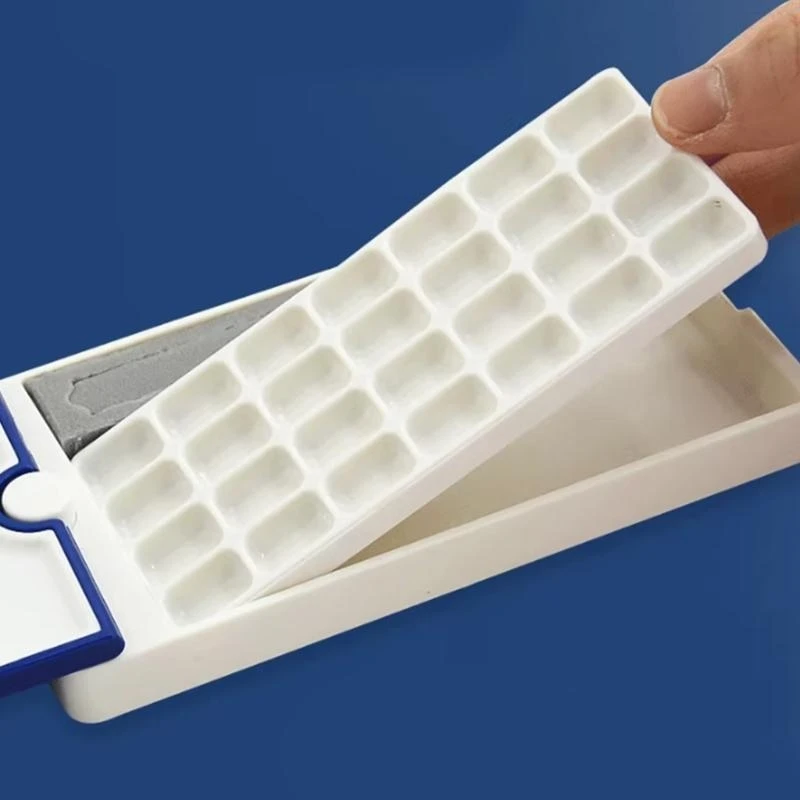 لوحة ألوان مائية فارغة لون ماء صناديق صينية صينية صينية صناديق لوحة الطلاء صينية للفنانين البالغين