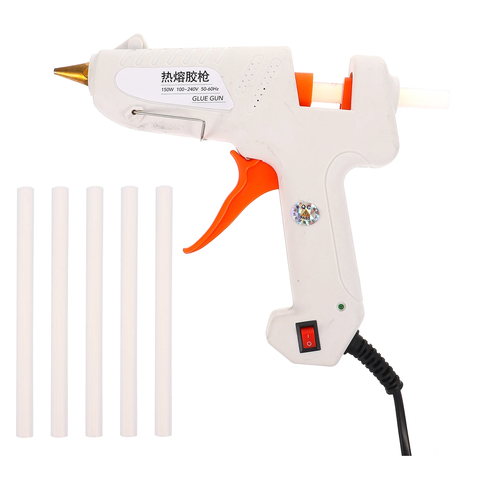 

1 set Hot Glue Gun Set High Temp Repair Equipments White Sticks Strong Adhesion Fast Heating Adjustable Trigger