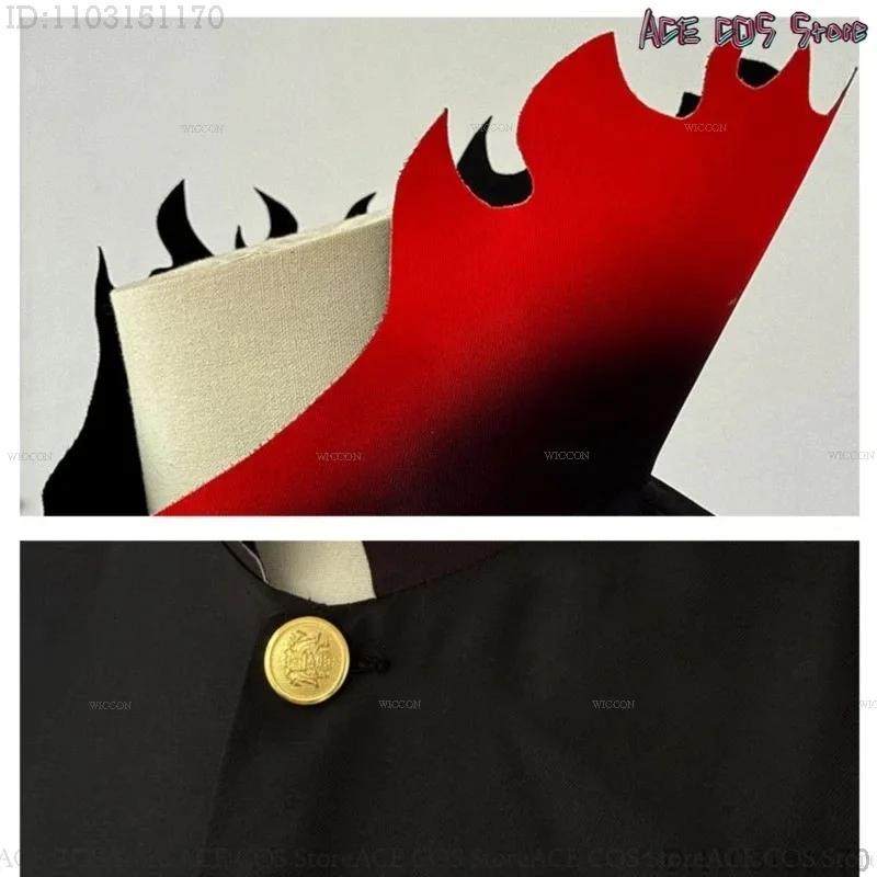 

25COSKen Takakura Ken Okarun Косплей Костюм Dandadan Turbo Granny Mode Парик Красный плащ Черный школьный наряд Хэллоуин Вечеринка