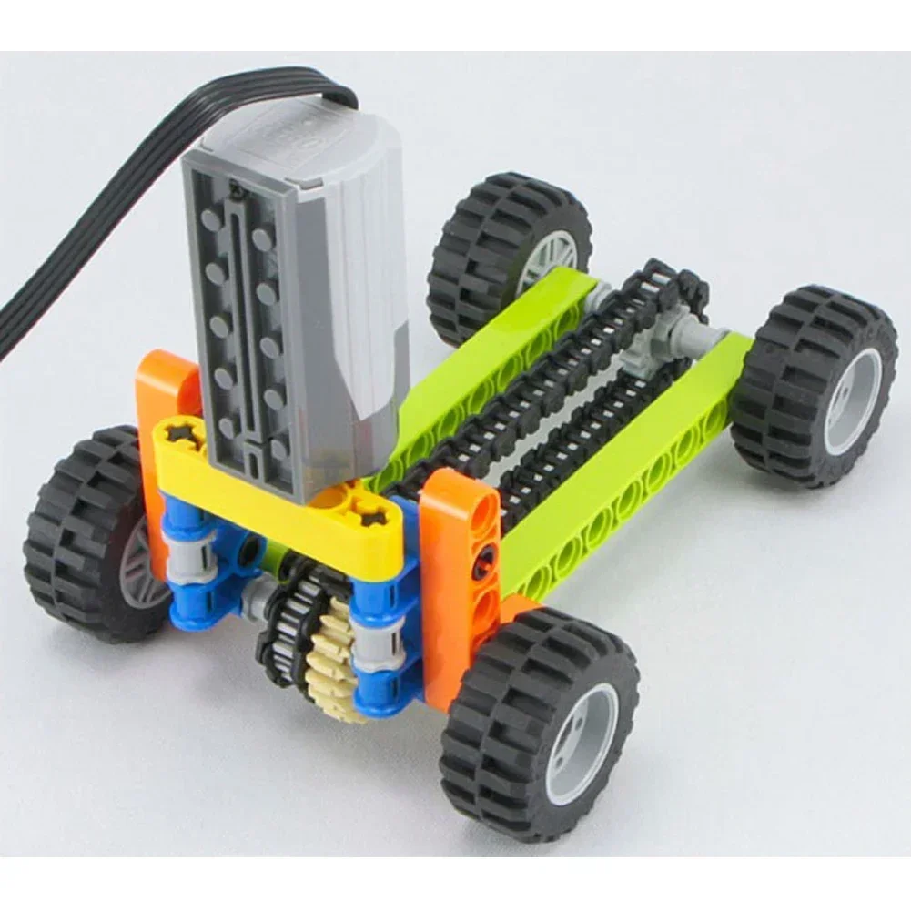 DIY Toys MOC Technical Tracks Wheels Pack Gears and Axle Set Tank Chain Crawler for Legoeds 3711 3873 57518 88323 15379 14696