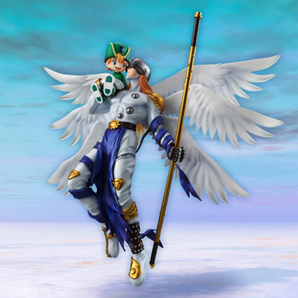 Pre-order Original MegaHouse Angemon & Takeru Takaishi PVC 22cm Anime Character Collectible Display Toy Digimon Desktop Gifts view 5
