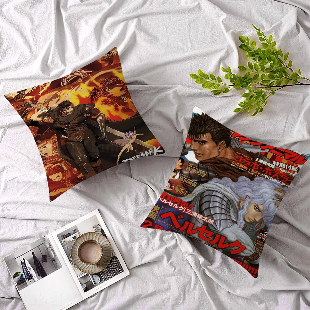 Japanese Anime Berserk Personalized Pillow Cover Kids Bedroom Wild Party Decor Pillowcase Kid Birthday Shower Gift