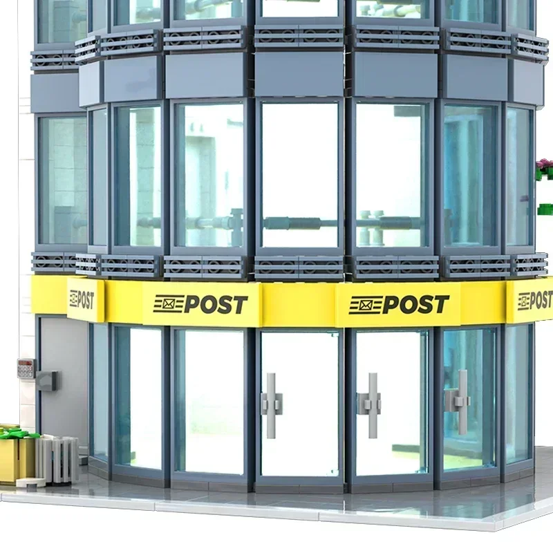 

Moc Building Bricks Street View Model Downtown Area Skyscraper Technology Modular Blocks Gifts Toys For Children DIY Assembly