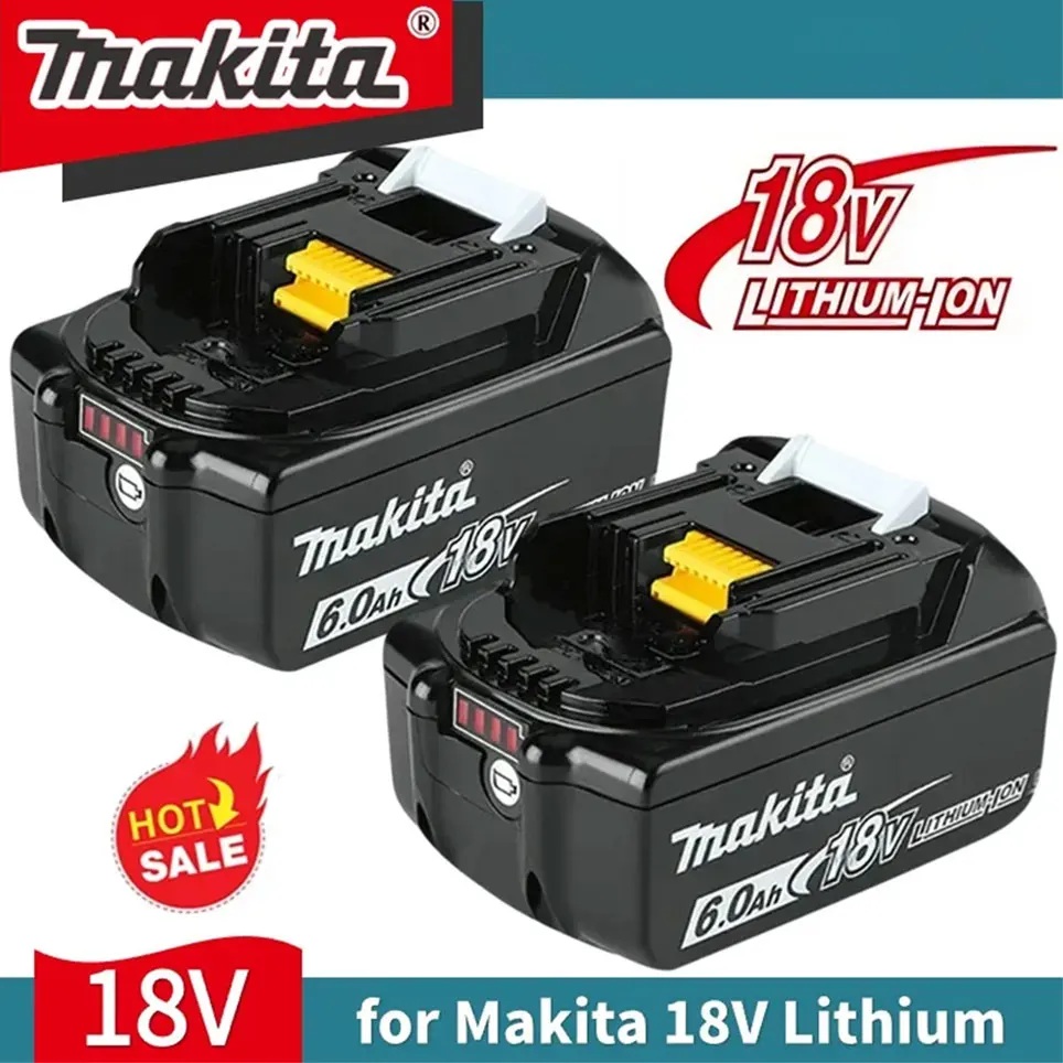 

Makita-100% Original Rechargeable Power Tool Battery 6.0Ah 18V BL1830 BL1850 BL1840 BL1860 BL1815，Replaceable LED Lithium-ion