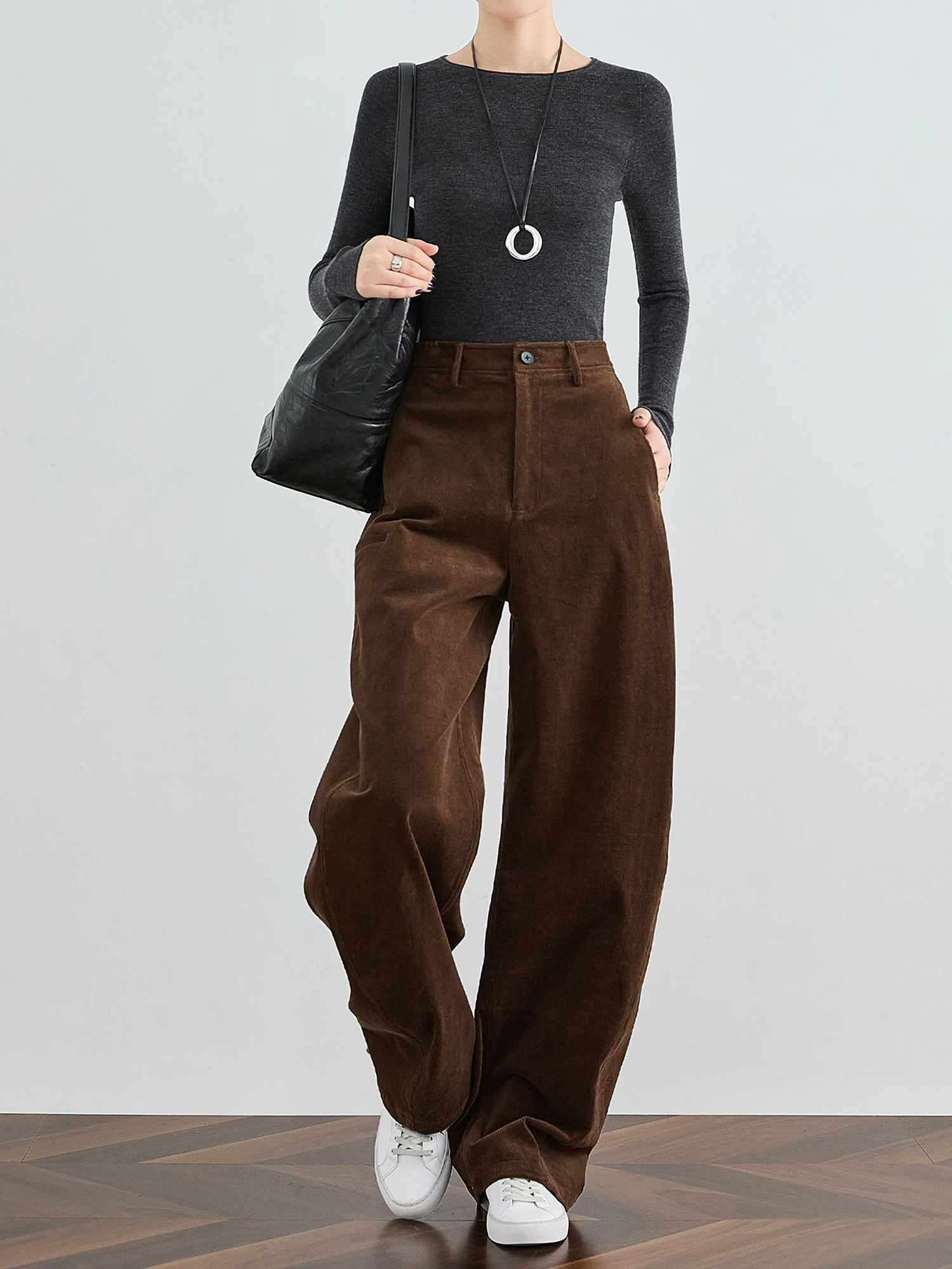 

Женские утепленные вельветовые брюки с высокой талией, широкие, осенне-зимние, теплые, облегающие, фасона «бананы», повседневные, из хлопка