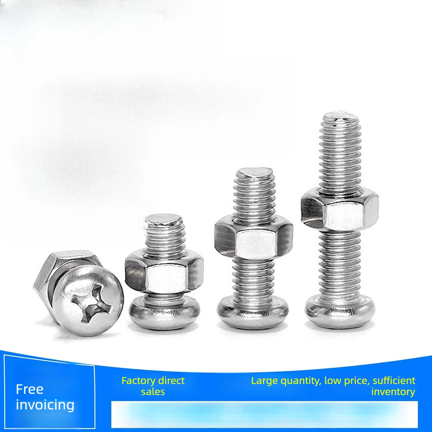 

480pcs 304 stainless steel Phillips Cross Round Head Screw Set M2 M3 M4 Pan Head Screw Bolt with Hexagon Nut Combination Kit