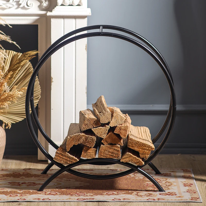 

Полка для дров из кованого железа, сверхмощный нержавеющий держатель для бревен для камина, виллы, органайзер для хранения дерева, декоративная полка для штабелирования