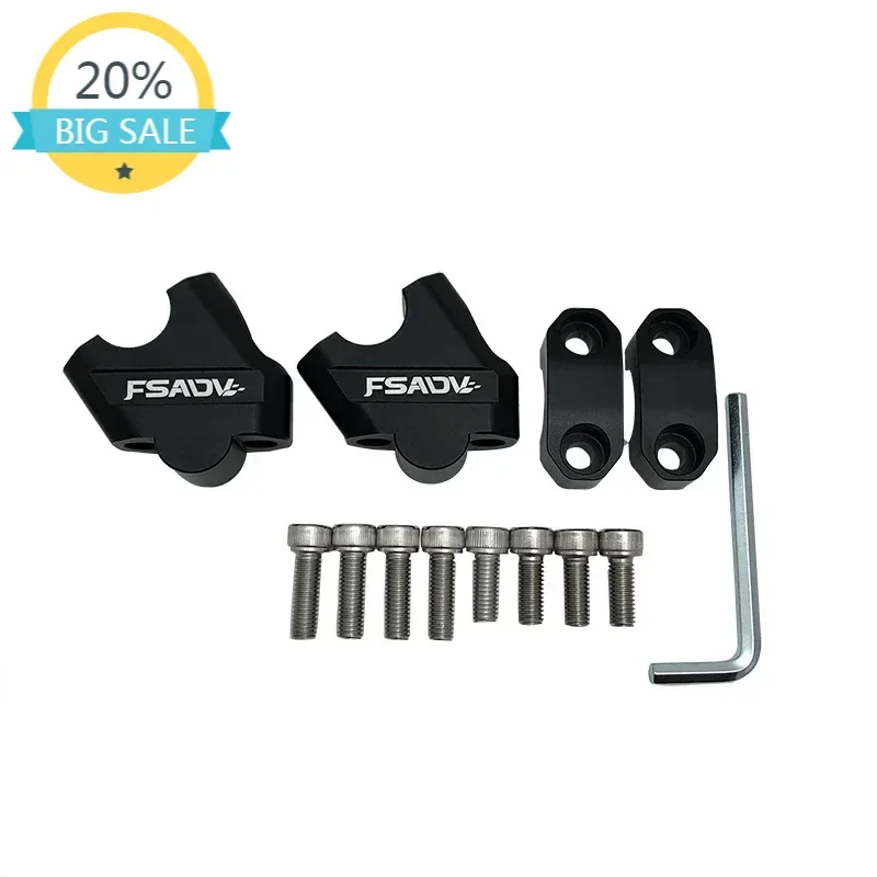 

1 Pair Motorcycle Universal Handlebar Riser Bar Mount Handle Clamp Universal 28mm 1 1/8" 22mm 7/8" For Honda BMW YAMAHA Suzuki