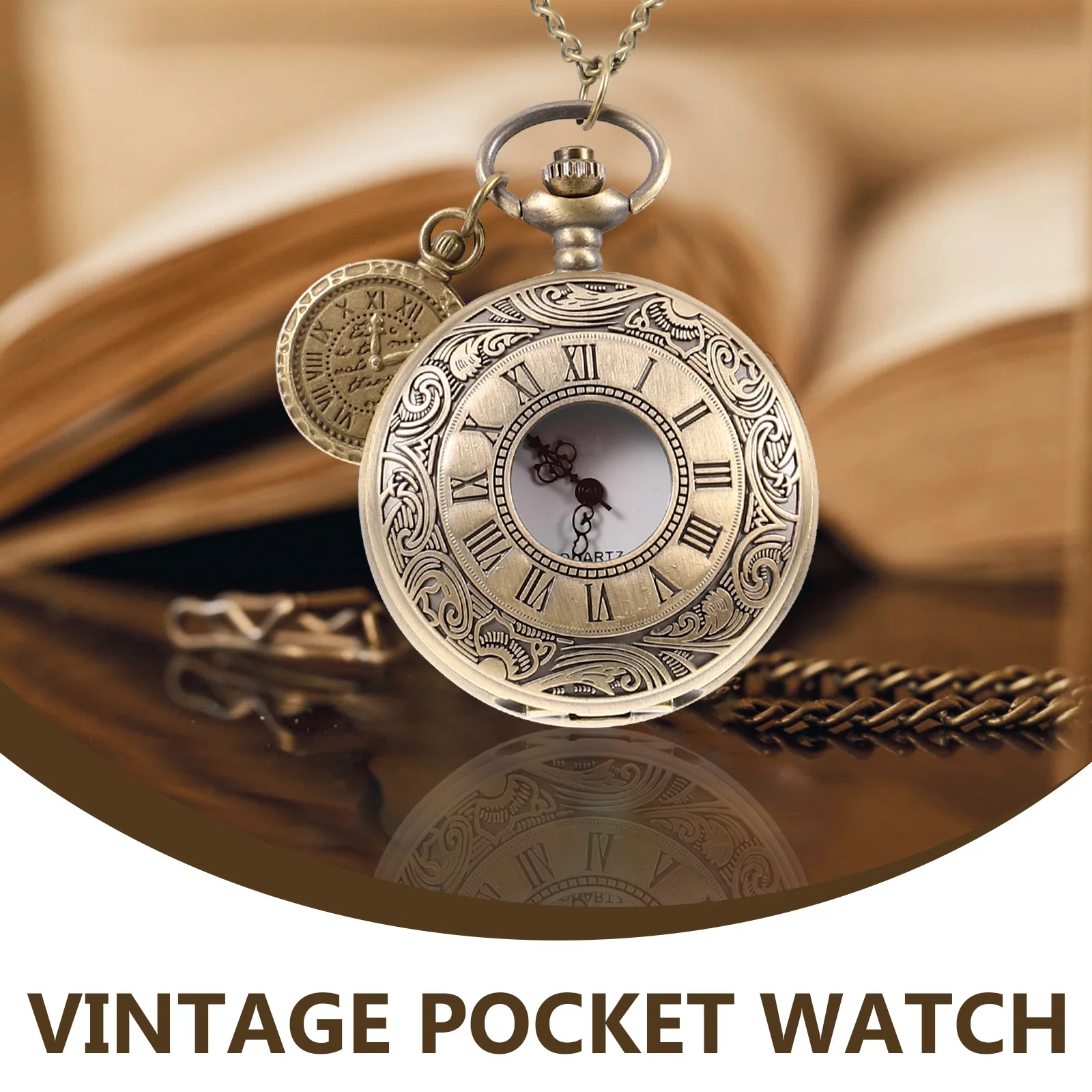 Винтажные карманные часы для мужчин с римским циферблатом