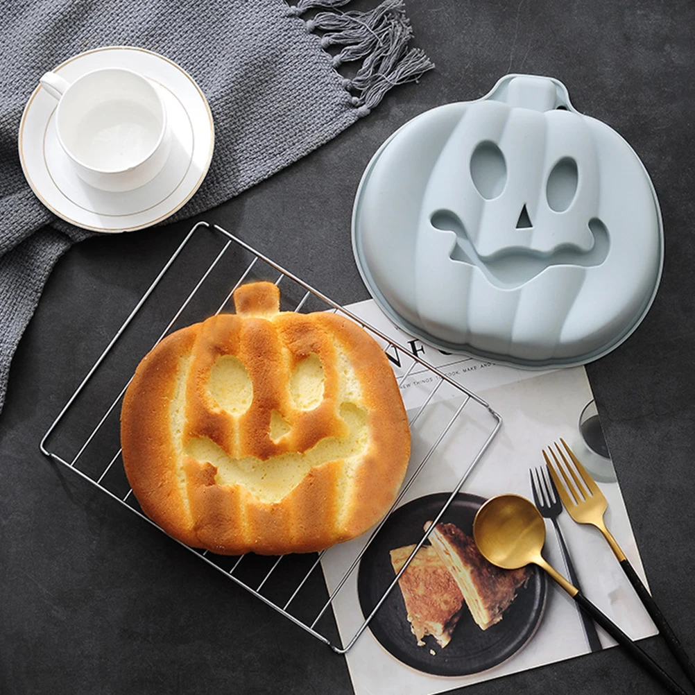 

2Pcs Pumpkin Shaped Cake Mold Silicone Baking Molds Halloween DIY Kitchen Bakeware Dessert Cookie Crafts Gifts