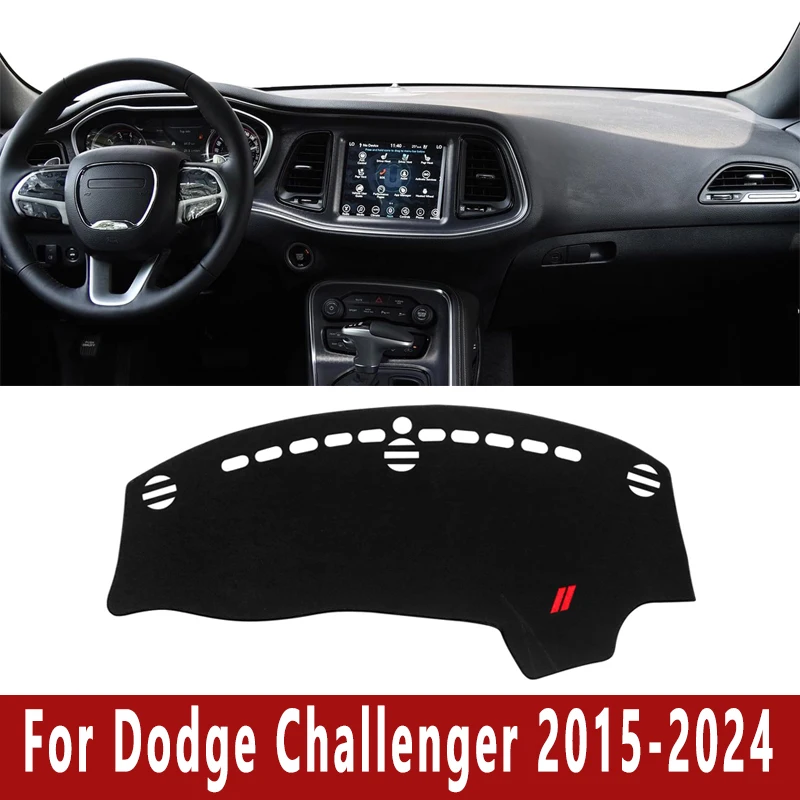 

Car Dashboard Mat Dash Cover Central Control Pad Custom for Dodge Challenger 2015-2024 2016 Nonslip Cape Sunshade Accessories