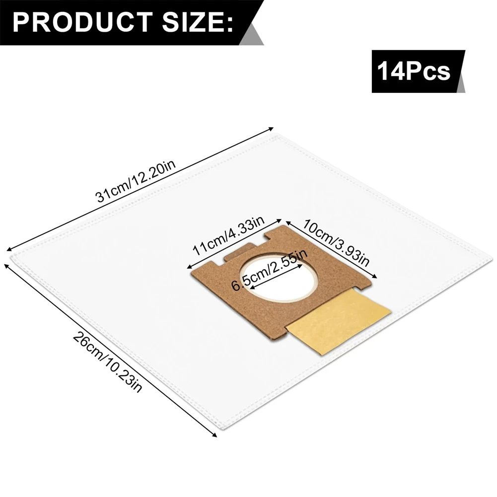 14 ชิ้นถุงสูญญากาศสําหรับ Hoover H81/H81 Pure Epa/Telios Extra, ขนาดใหญ่ความจุไม่ทอสูญญากาศฝุ่นกระเป๋า