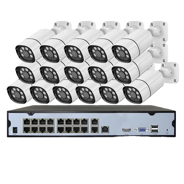 

H.265 4Ch 16 Channel CCTV Security System p2p 4k wireless POE NVR Surveillance Camera