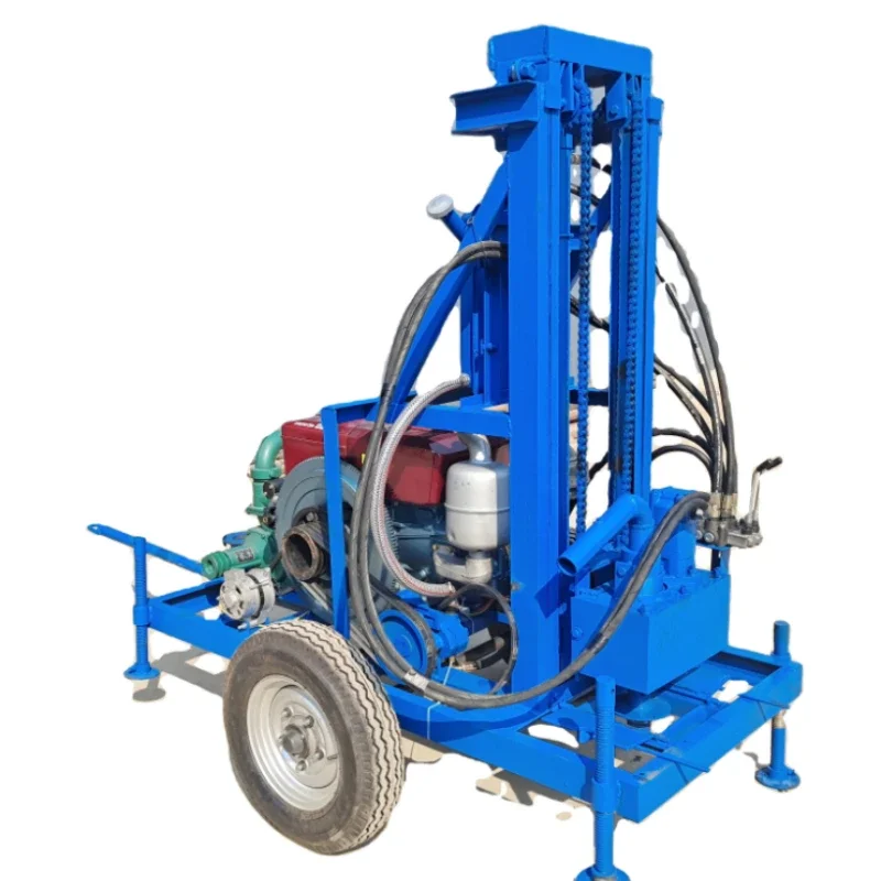 

Diesel Engine Well Drilling Rig Mounted Water Drilling Machine 100m Deep Alloy PDC Coring Bits Optional