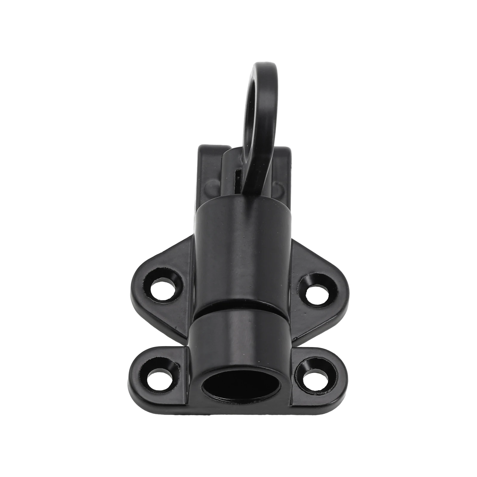 

Bolt Latch Lock Pull Spring Aluminum Black Bounce Ring Safe Security W/ Screws Window 2019 High quality Hot sale