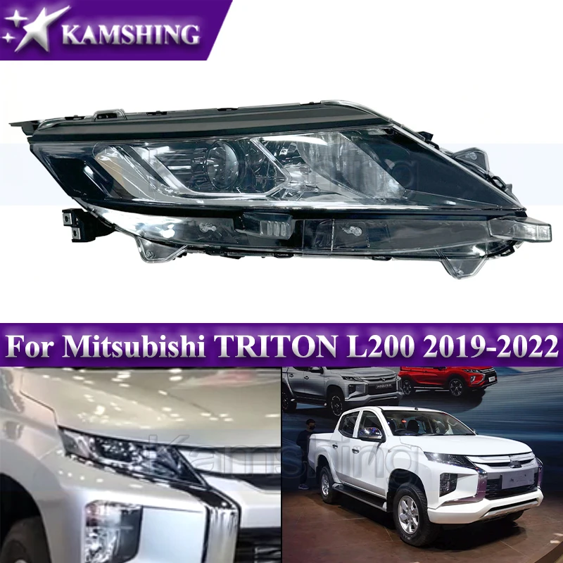 Kamshing Low configuration Halogen Front Bumper Headlight For Mitsubishi TRITON L200 2019-2022 Head Light Headlamp Head Lamp