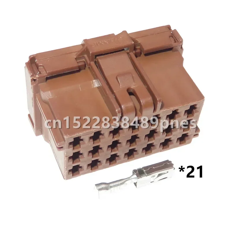 21 Pole 967635-1 1-967630-1 8-968975-1 Auto Male Plug Female Socket Brown Car Electric Wiring Harness Unsealed Connector