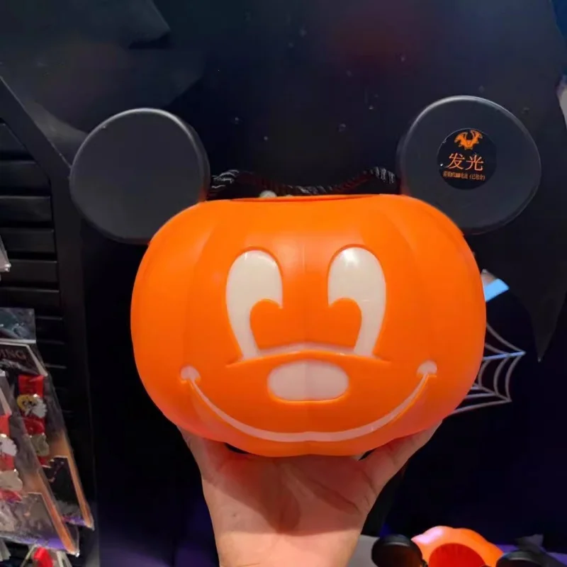 Shanghai Disneyland Halloween & Easter Mickey Glow-in-the-Dark Handheld Pumpkin Lantern Storage Bucket Children's Toy Souvenir view 3
