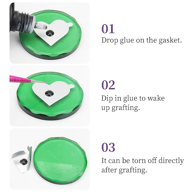 300 قطعة المتاح رمش الغراء حامل احباط البليت الرموش تمديد منصات الغراء القلب لاش رفع ملصقات الوقوف على حجر اليشم